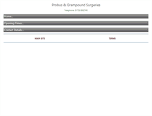 Tablet Screenshot of probussurgery.co.uk